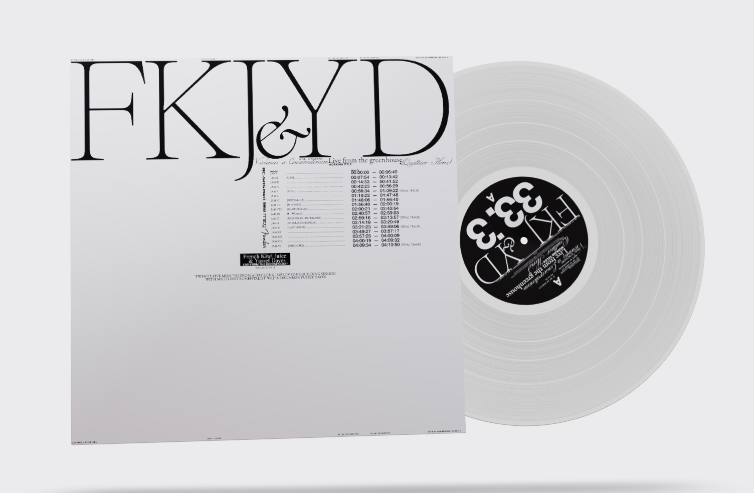 FKJ × Yussef Dayes – Live レコード LP FKJ/YUSSEF DAYES - Live From The Greenhouse レコード at Juno Records.