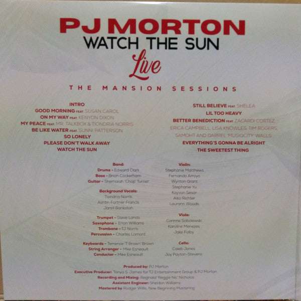 PJ Morton : Watch The Sun Live : The Mansion Sessions (2xLP, Album, Gat)