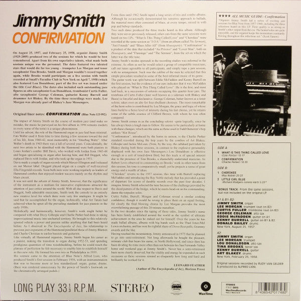 Jimmy Smith : Confirmation (LP, Album, Ltd, RE, 180)