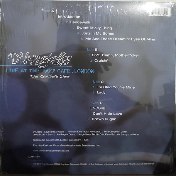 D'Angelo : Live At The Jazz Cafe, London (The Complete Show) (2xLP, Album, RE)