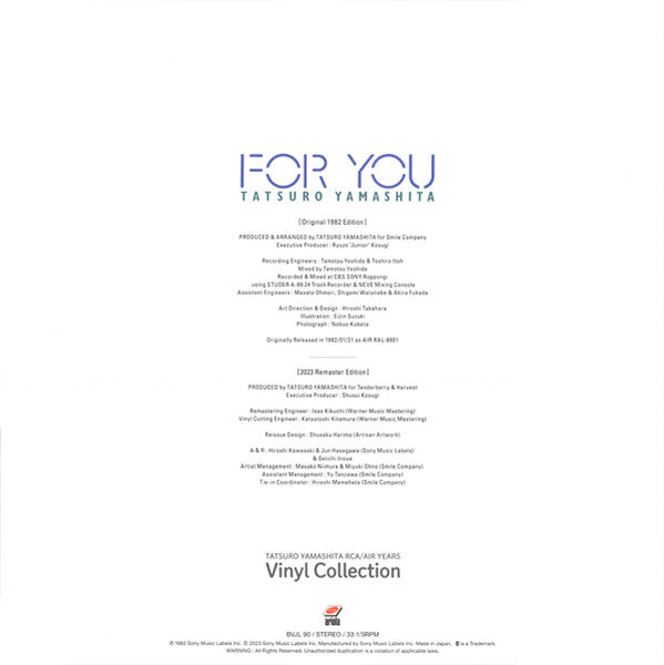 Tatsuro Yamashita, Tatsuro Yamashita - For You