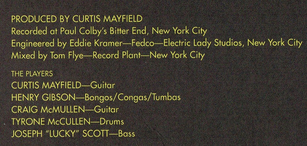 Curtis Mayfield - Curtis / Live!