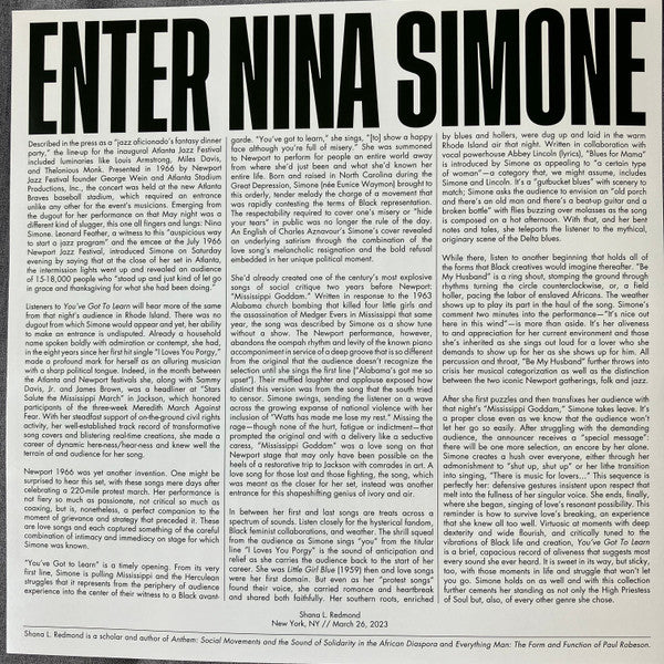 Nina Simone - You've Got To Learn