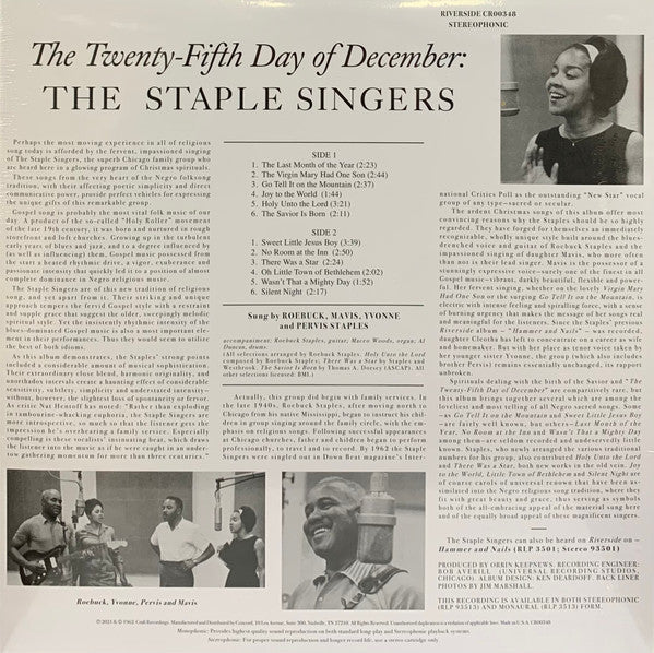 The Staple Singers - The Twenty-Fifth Day Of December