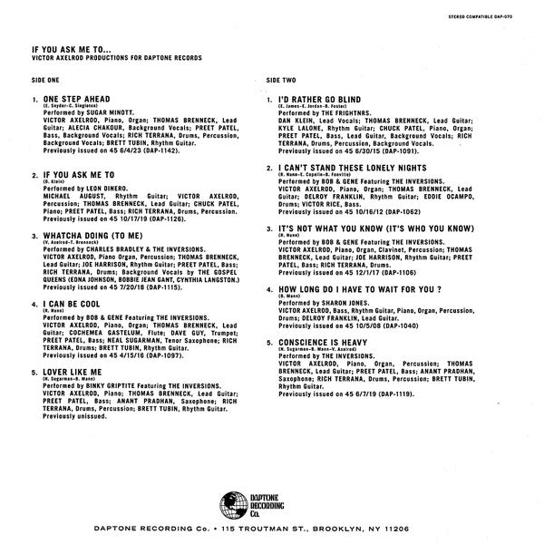 Victor Axelrod - If You Ask Me To... (Victor Axelrod Productions For Daptone Records)
