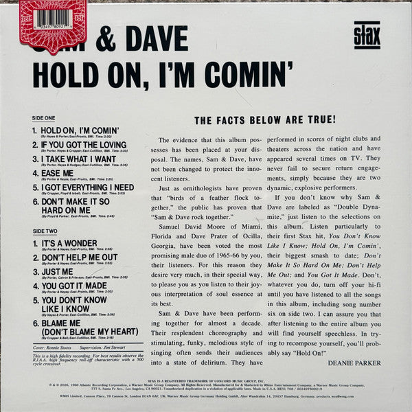 Sam & Dave - Hold On, I'm Comin'