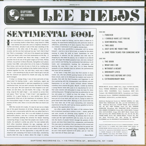 Lee Fields - Sentimental Fool